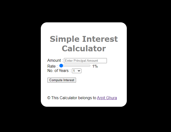 Simple-Interest-calculator